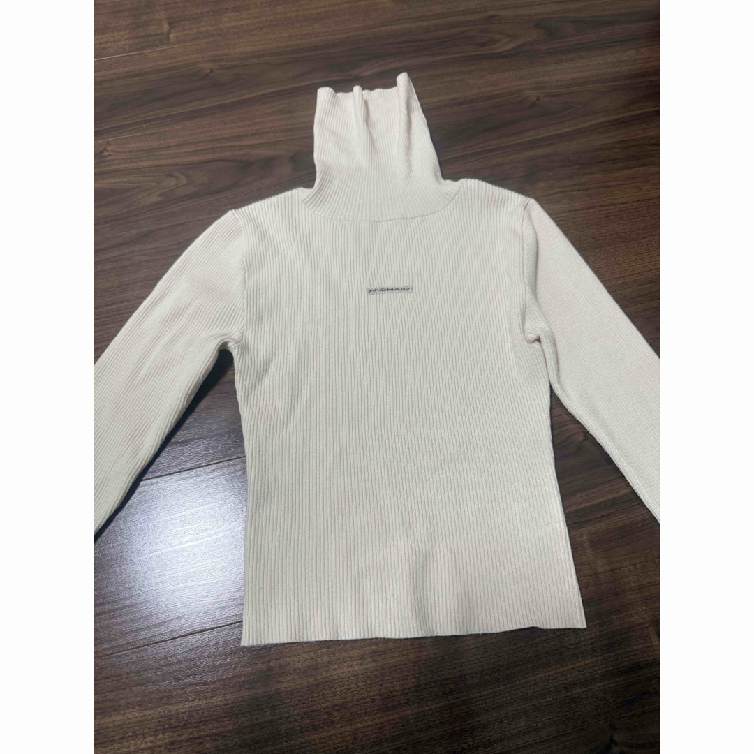 andmary Mary turtle knit tops ivoryの通販 by れん｜ラクマ