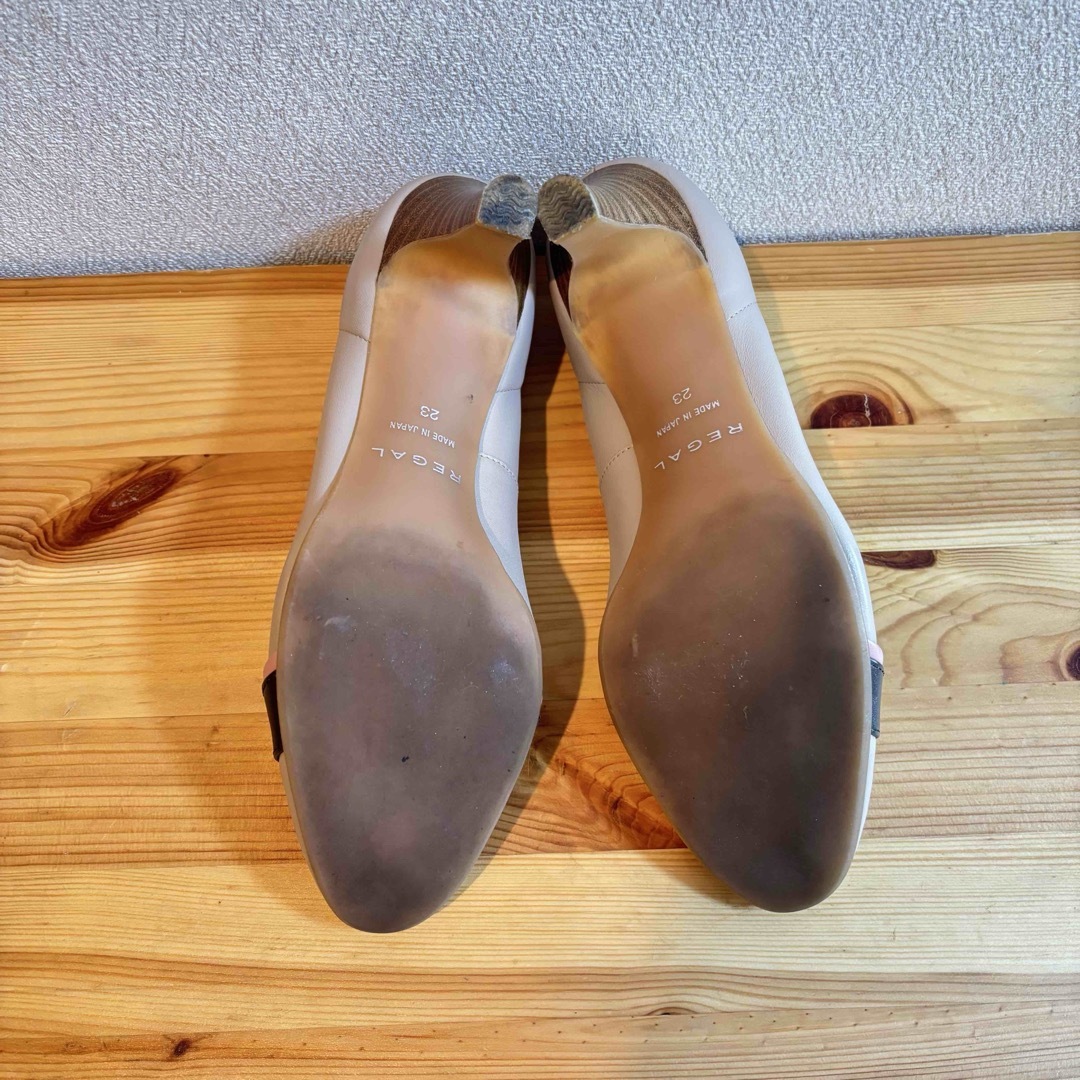 REGAL - REGAL platinumリーガル パンプス 本革 ベージュ 系 23cmの