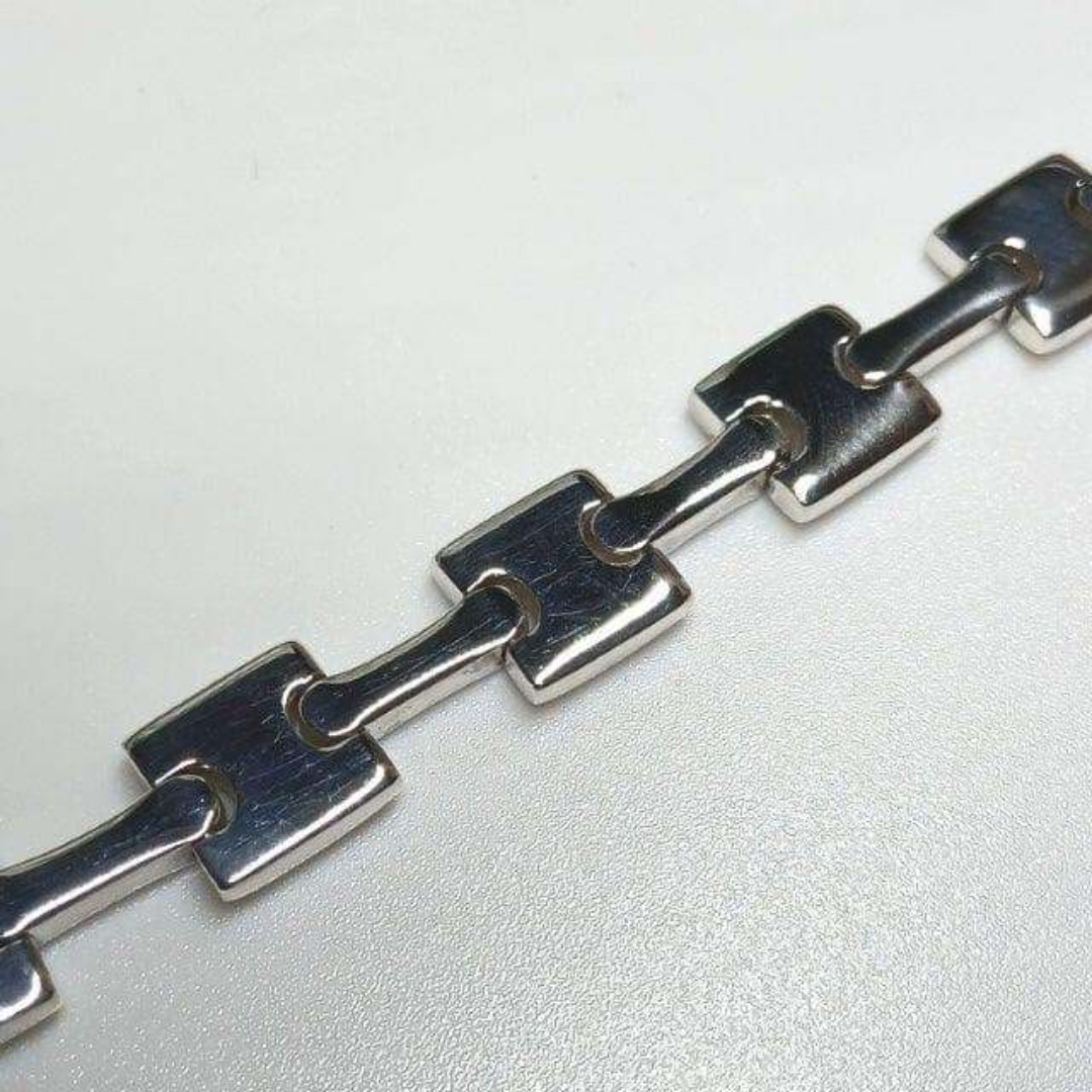 GUCCI - グッチ 極美 新品仕上げ Hリンク ブレスレット シルバー 925