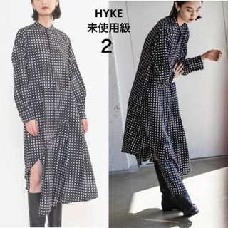 HYKE - 1 HYKE 25AW スーパーワイド バレルレッグ デニム パンツ 濃紺