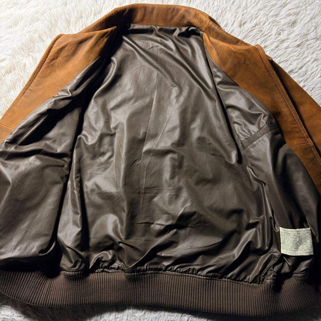 AVIREX - 【雰囲気抜群】AVIREX レザージャケット コマーシャルロゴ