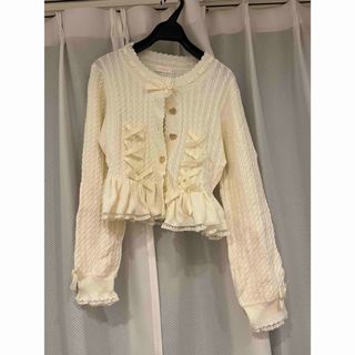 LIZ LISA - LIZLISA ポンポンリボンレースヨーク ニットトップス 地雷