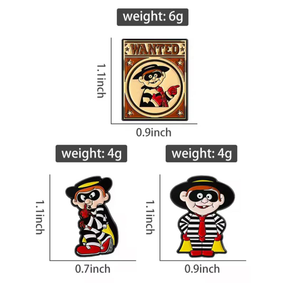 マクドナルド ピンバッジ ピンズ ハンバーグラー 3個セットの通販 by