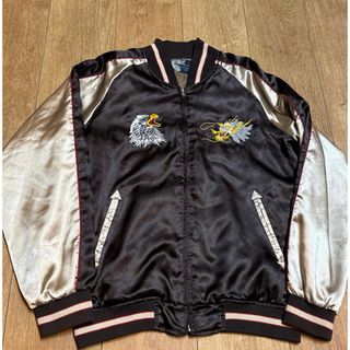 沢尻エリカ着用モデル】別珍スカジャン トラ 刺繍 ワインレッド ユニ