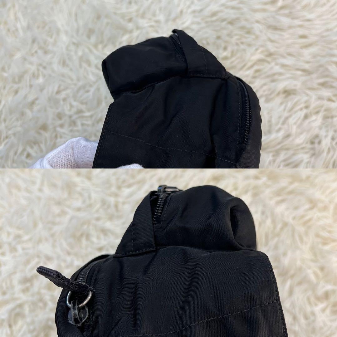 PRADA - 【極美品】プラダ ボディバッグ 三角ロゴ ナイロン ブラック