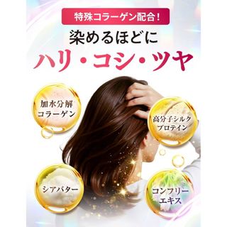 YUSEEK クリームシャンプー ダークブラウン350g✕2袋 コーム付きの通販