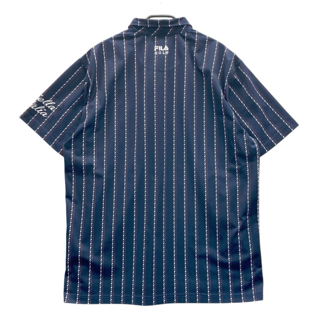 サイズ：3L FILA GOLF フィラゴルフ 半袖ポロシャツ ストライプ柄