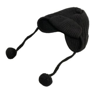 CHANEL - CHANEL(シャネル) ニット帽 - 白×黒 ココマーク カシミヤ