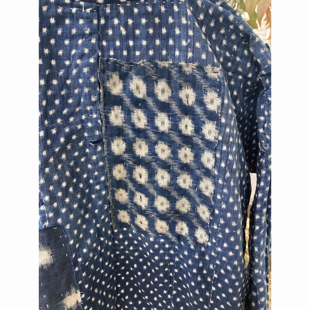 B30 襤褸 野良着 古布 リメイク 藍染 絣 パッチワーク 継ぎ接ぎ 刺し子