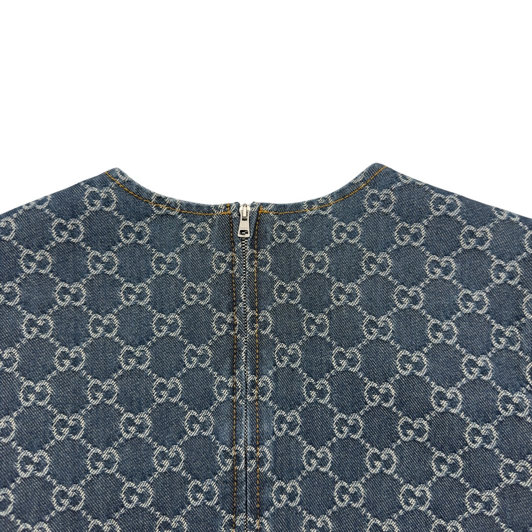 GUCCI - グッチ GUCCI GG総柄 デニム 半袖 ワンピース 818219