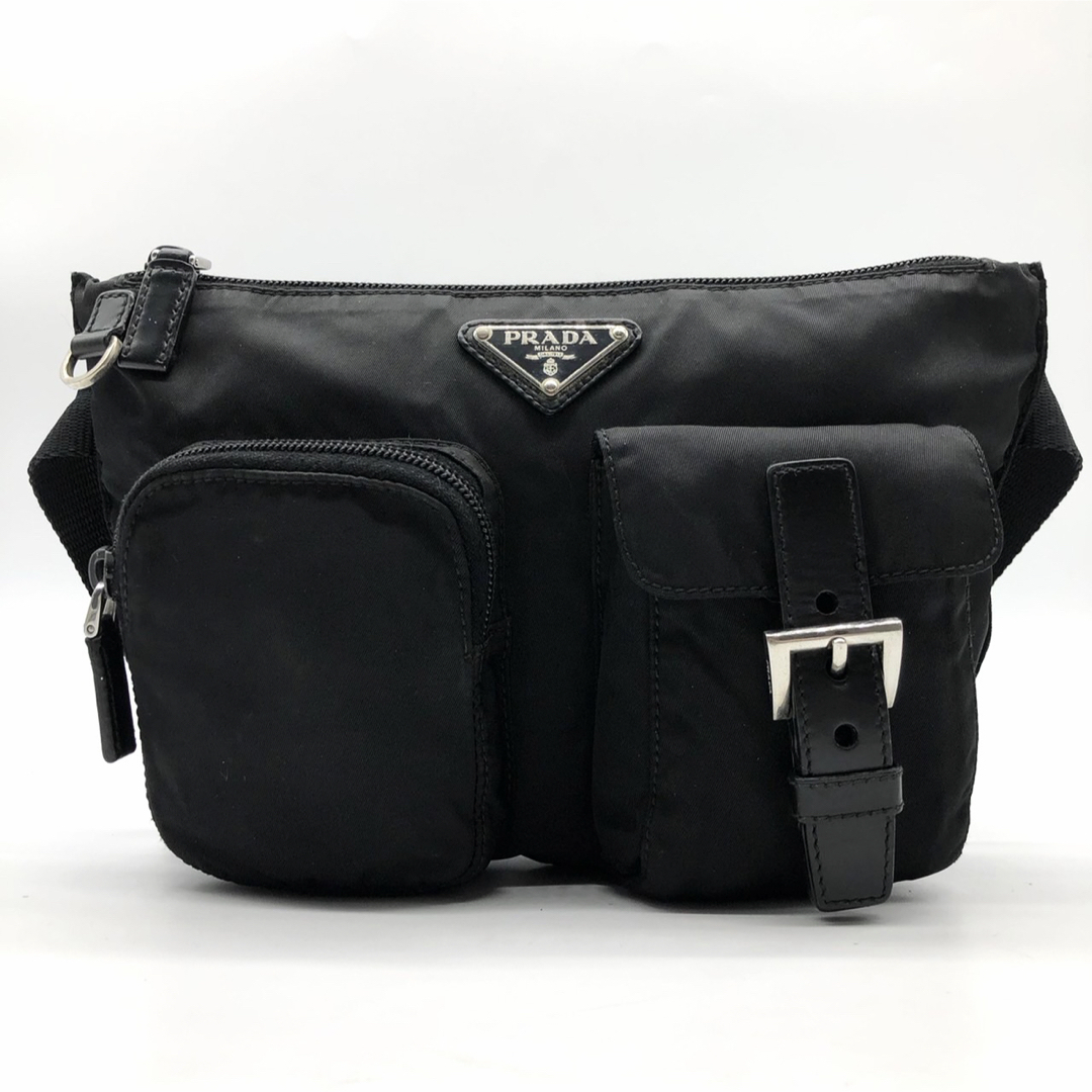PRADA - ギャランティ付✨プラダ ウエストバッグ 三角ロゴ ナイロン