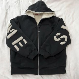 Supreme - Supreme リバーシブル ジップ パーカー ネイビー Lサイズの