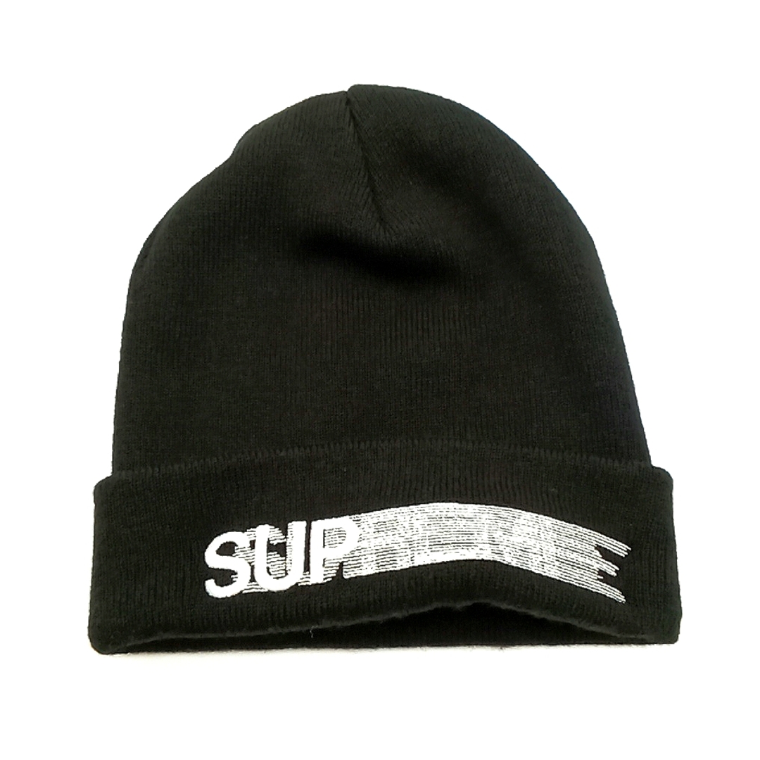 Supreme - シュプリーム ニット帽 ビーニー モーションロゴ ブラック