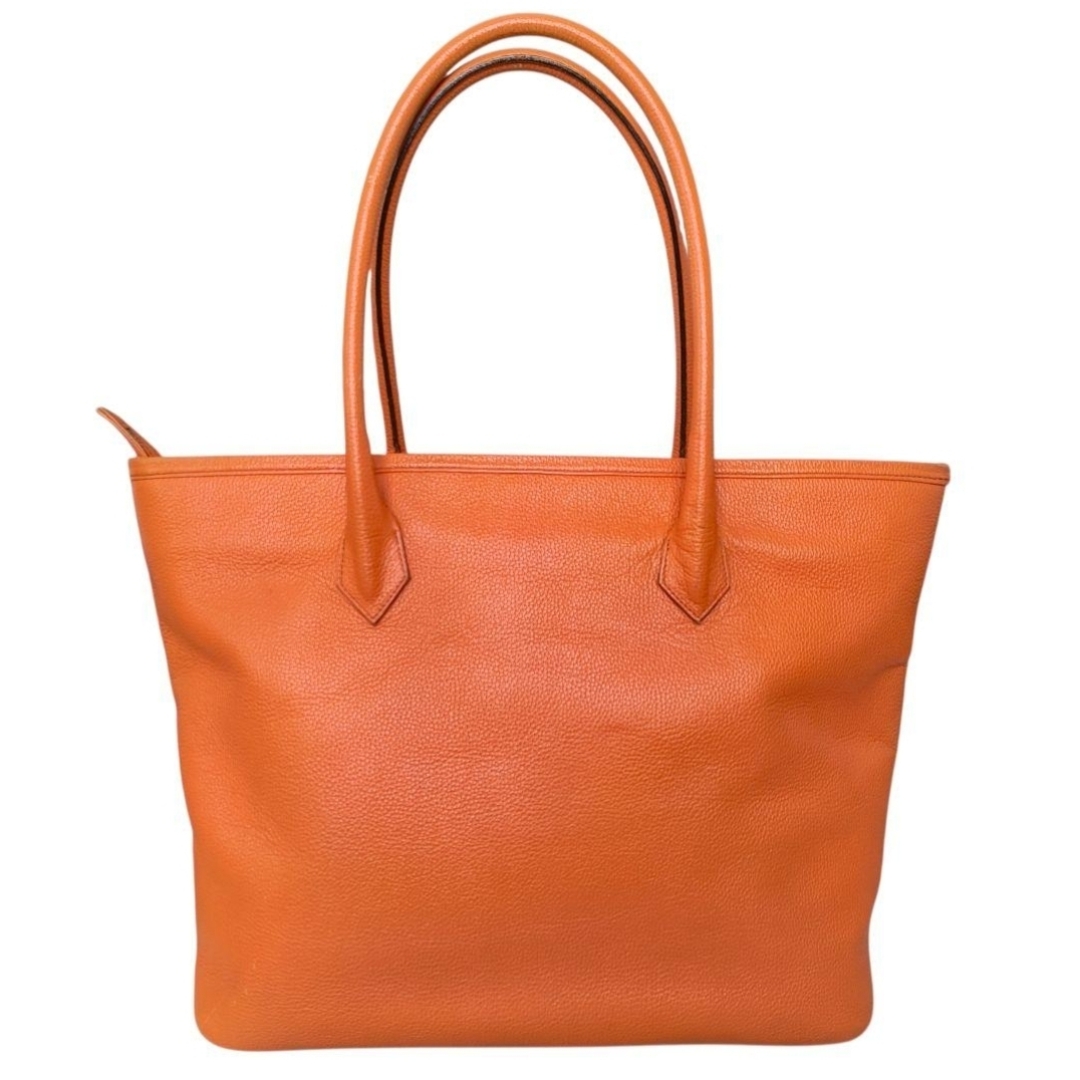 希少✨️hinn ヒン メンズ トートバッグ オレンジ A4 ビジネス シボ革