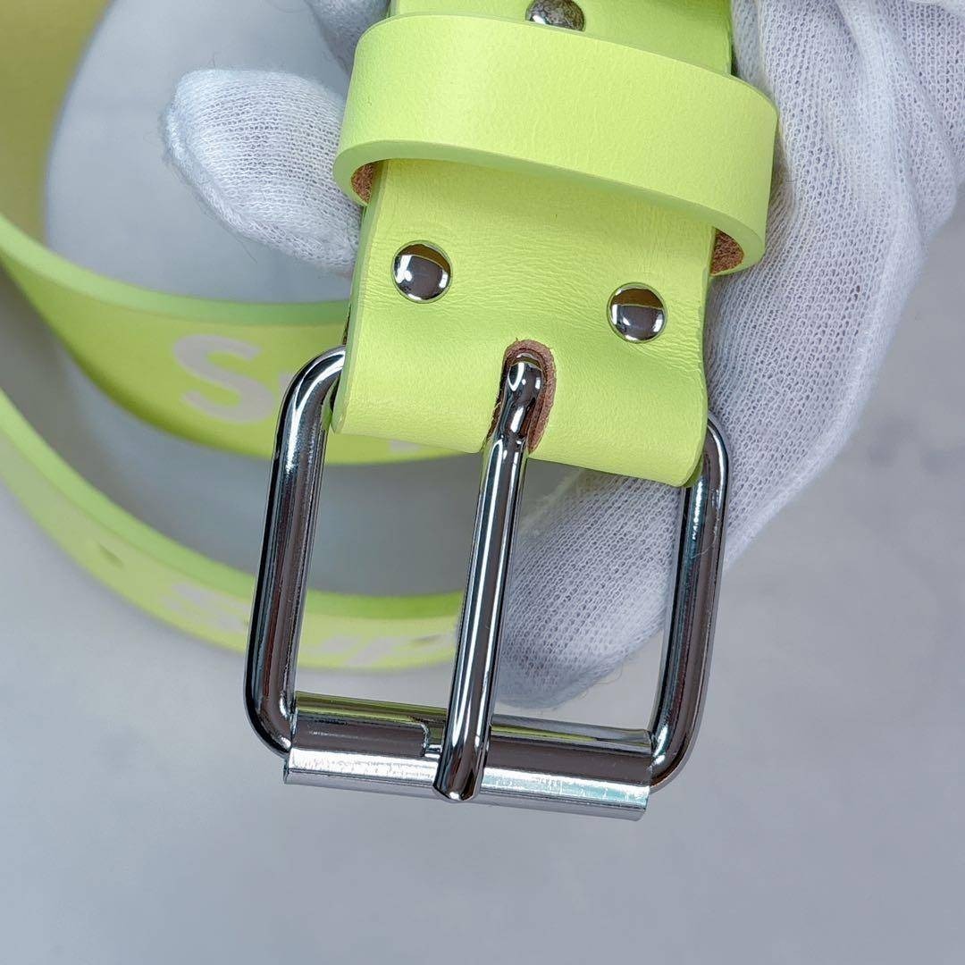 Supreme - 希少 Supreme Repeat Leather Belt M 蛍光イエローの通販 by