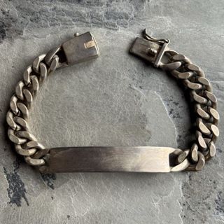 サンローランパリ Gourmette chain bracelet ダブルカフチェーン