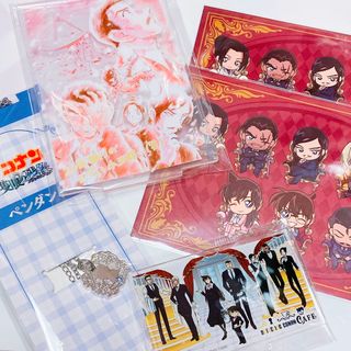 新品 2点 名探偵コナン展 ステッカー 羽田秀吉 宮本由美 黒の組織 30