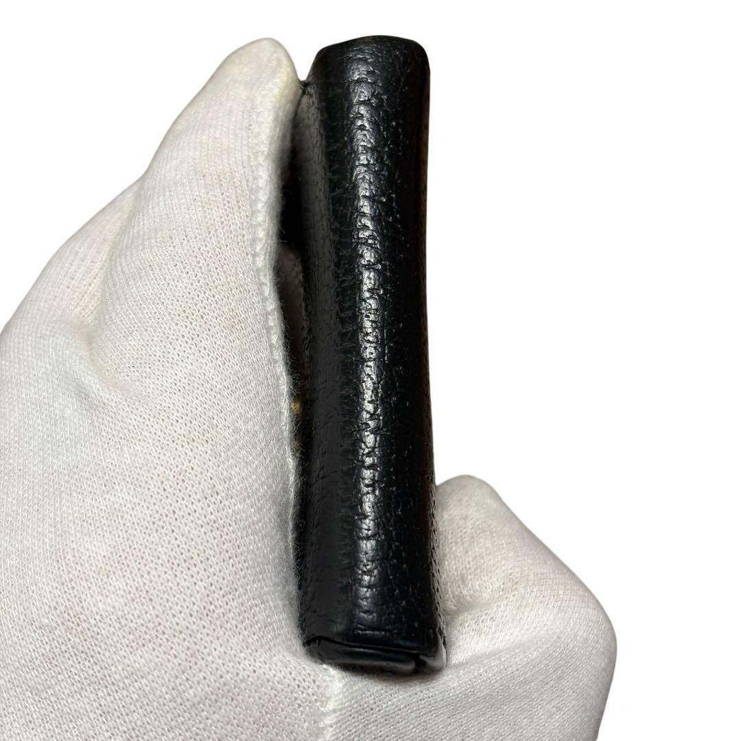 GUCCI - 希少 GUCCI コインケース 馬蹄型 マーモント レザー ブラック