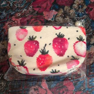 FEILER - フェイラー モフモフネコチャン 舟型ポーチ S ピンク 新品未