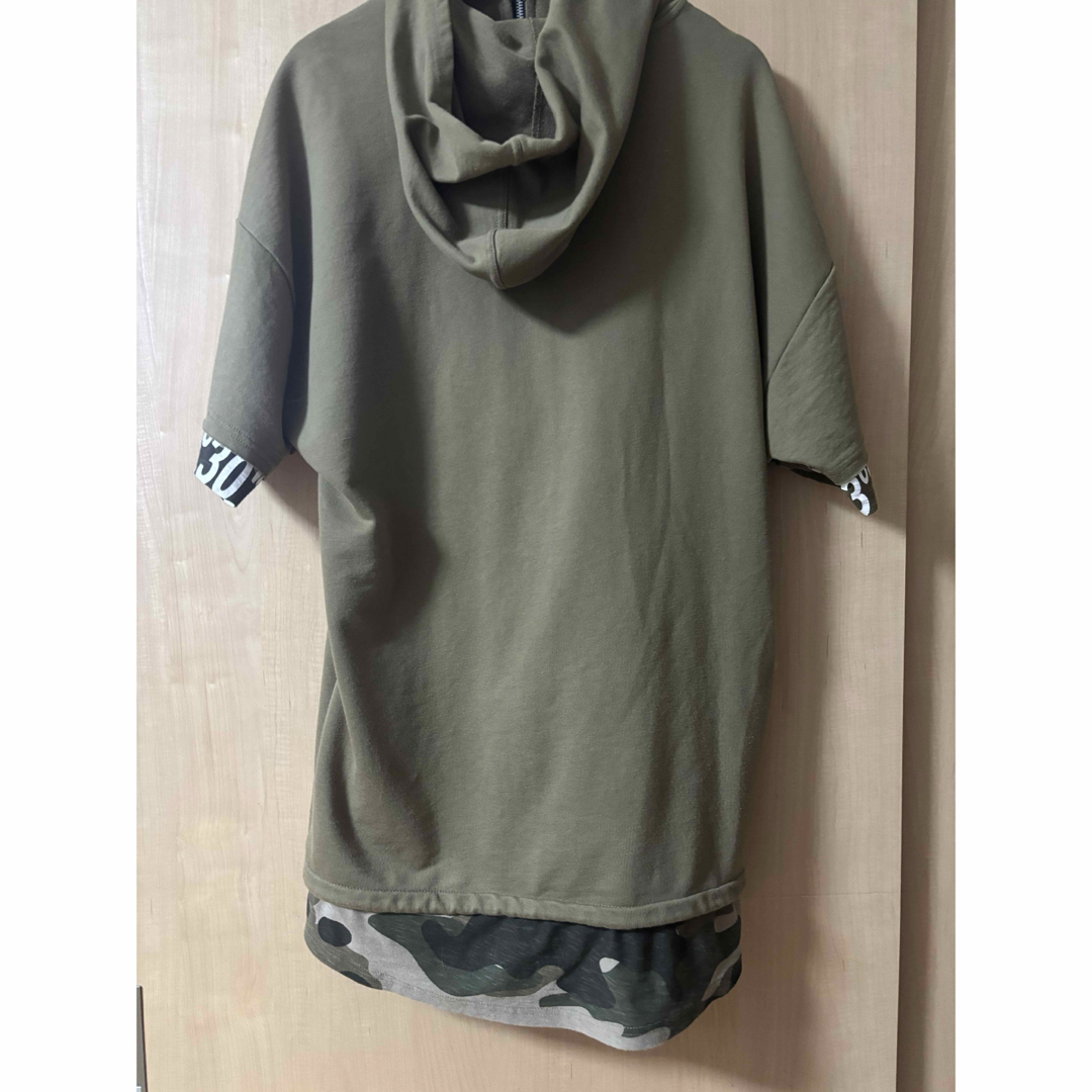 ZARA - ZARA ミリタリー風 フード付きアウター 濃紺 メンズ ユニ