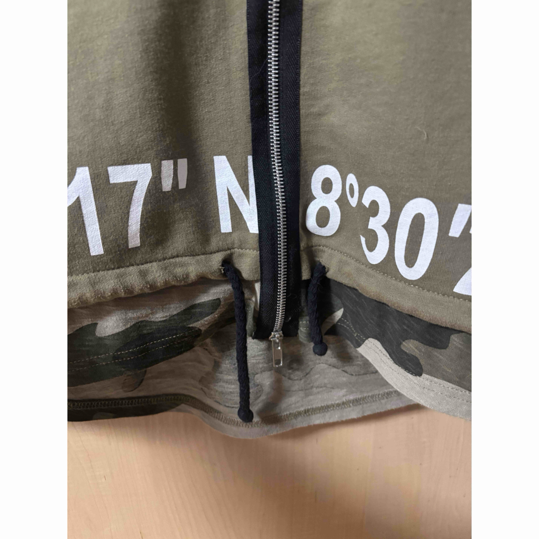 ZARA - ZARA ミリタリー風 フード付きアウター 濃紺 メンズ ユニ