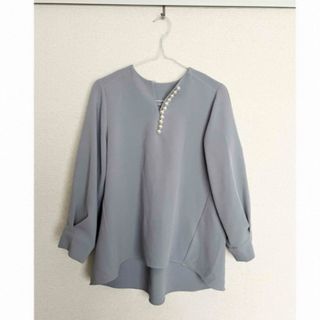 yori スプリングツイードライクブラウス グレーの通販 by しんかん's
