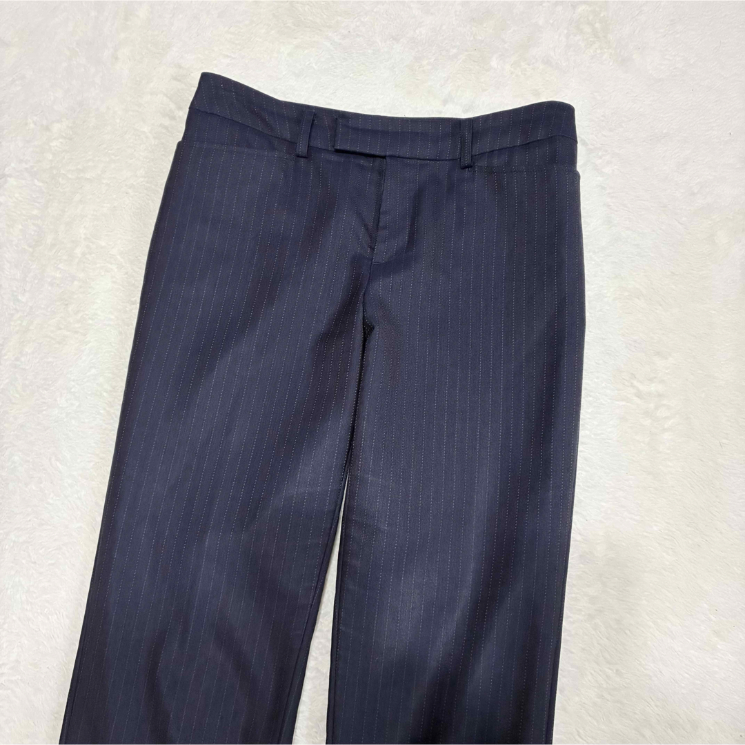 HILTON パンツスーツ ネイビー ストライプ ストレッチsuper110'sの通販