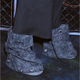 Yellow boots - yello NIGHT'S WATCH SHORT BOOTS ファーブーツの通販