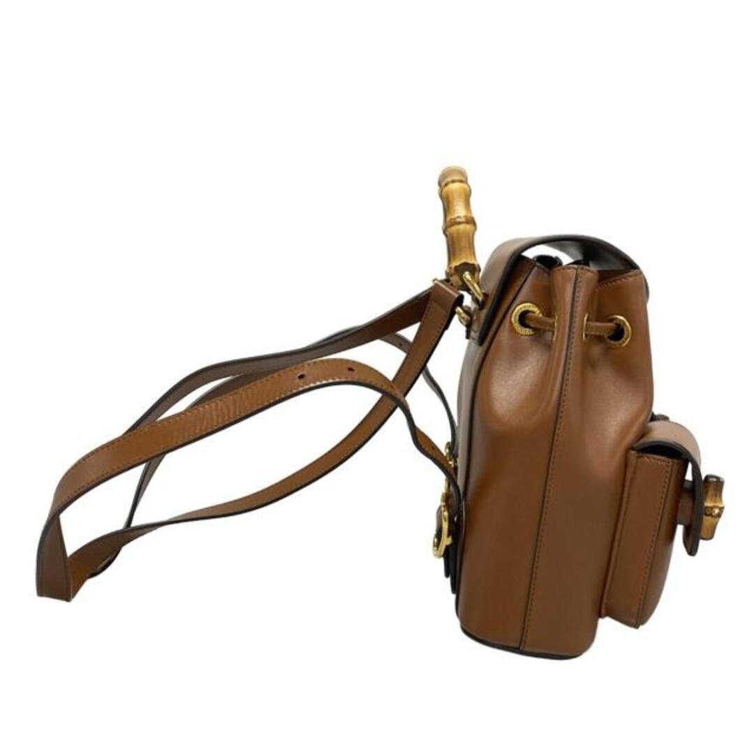 GUCCI - GUCCI(グッチ) リュックサック美品 バンブー 702101 ブラウン