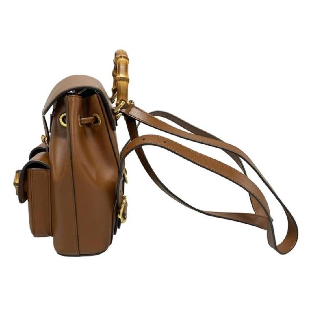 GUCCI - GUCCI(グッチ) リュックサック美品 バンブー 702101 ブラウン