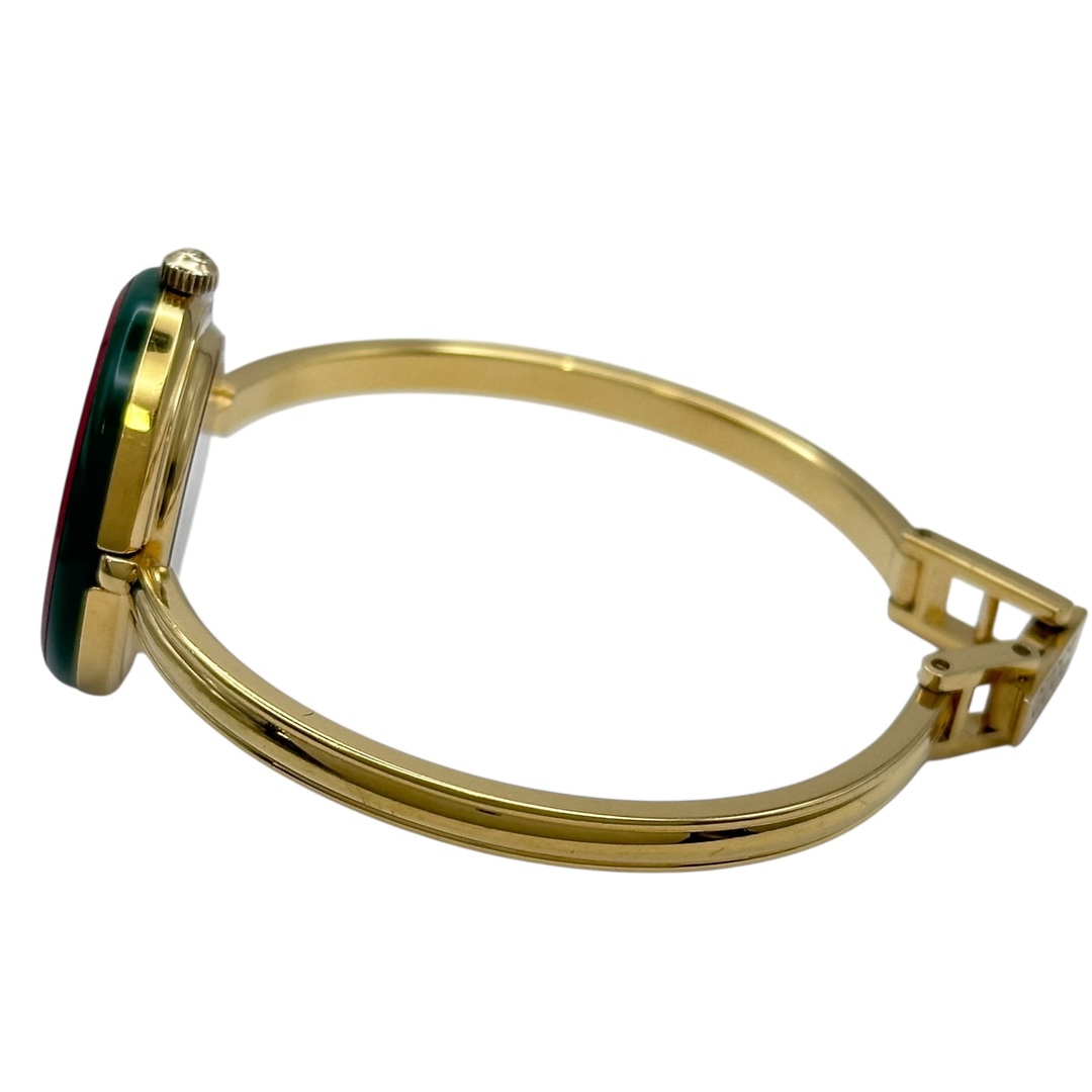 GUCCI - グッチ GUCCI チェンジベゼル 1100-L ホワイト メッキ