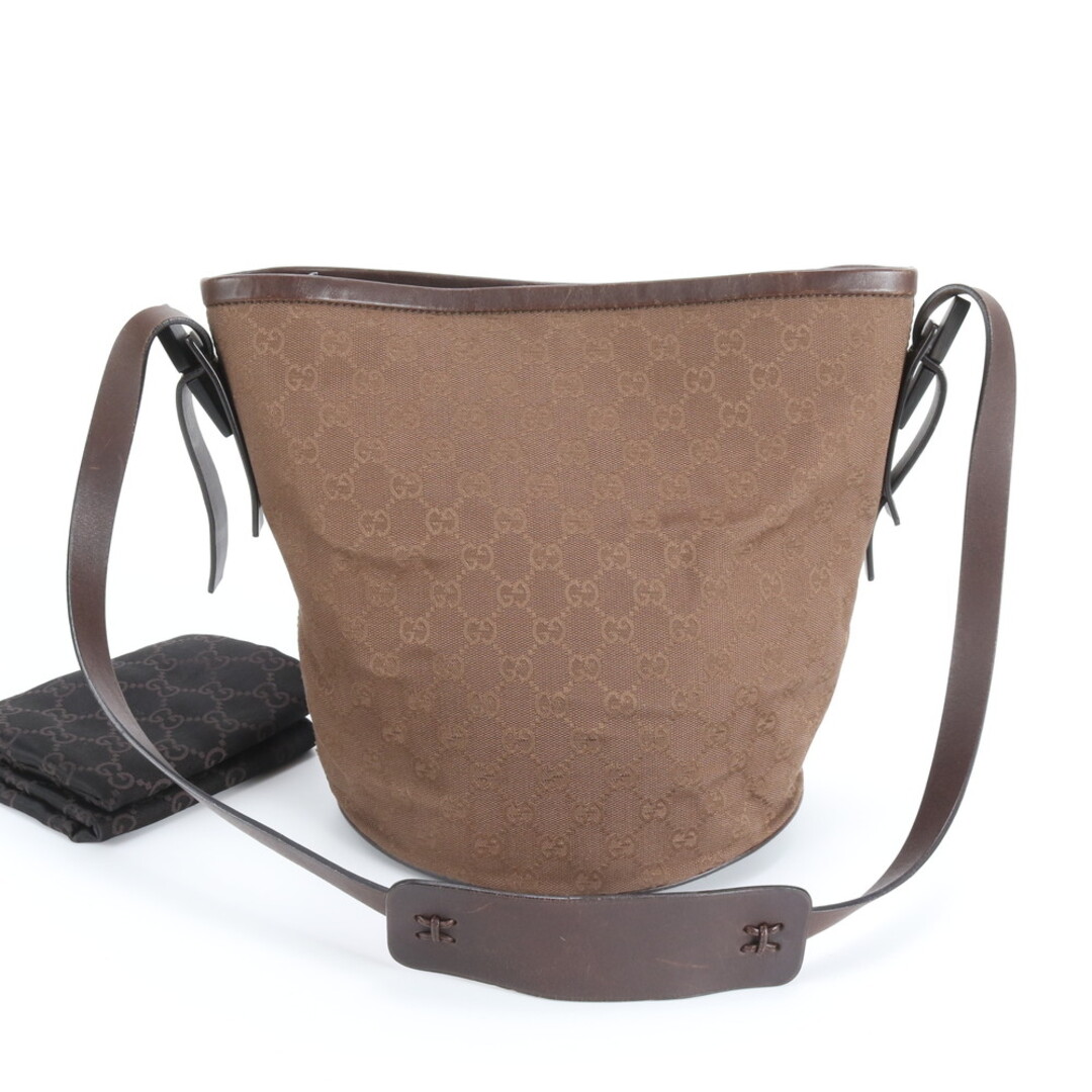 GUCCI - 美品 グッチ GGキャンバス 106240 レザー ショルダーバッグ