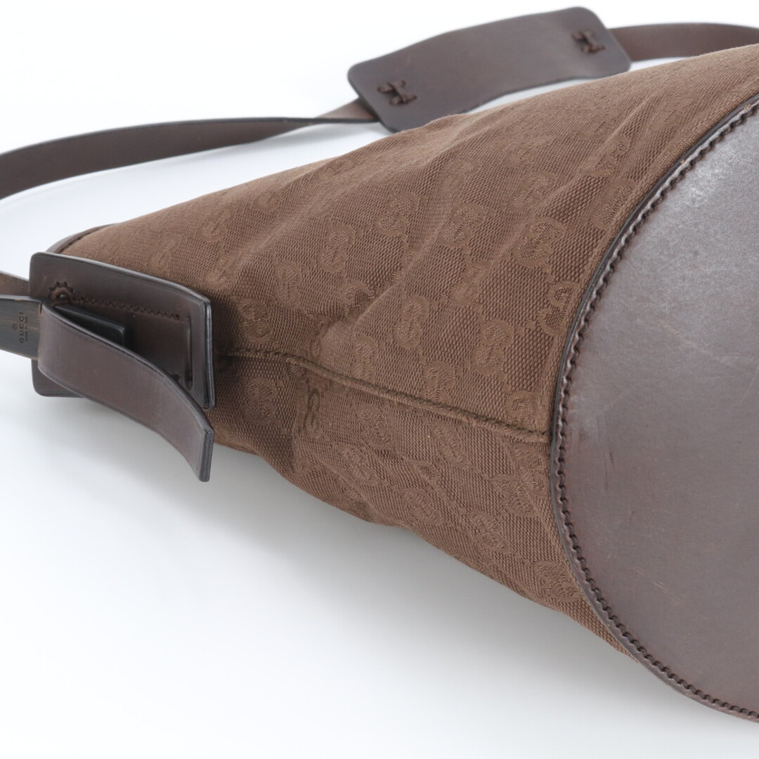 GUCCI - 美品 グッチ GGキャンバス 106240 レザー ショルダーバッグ