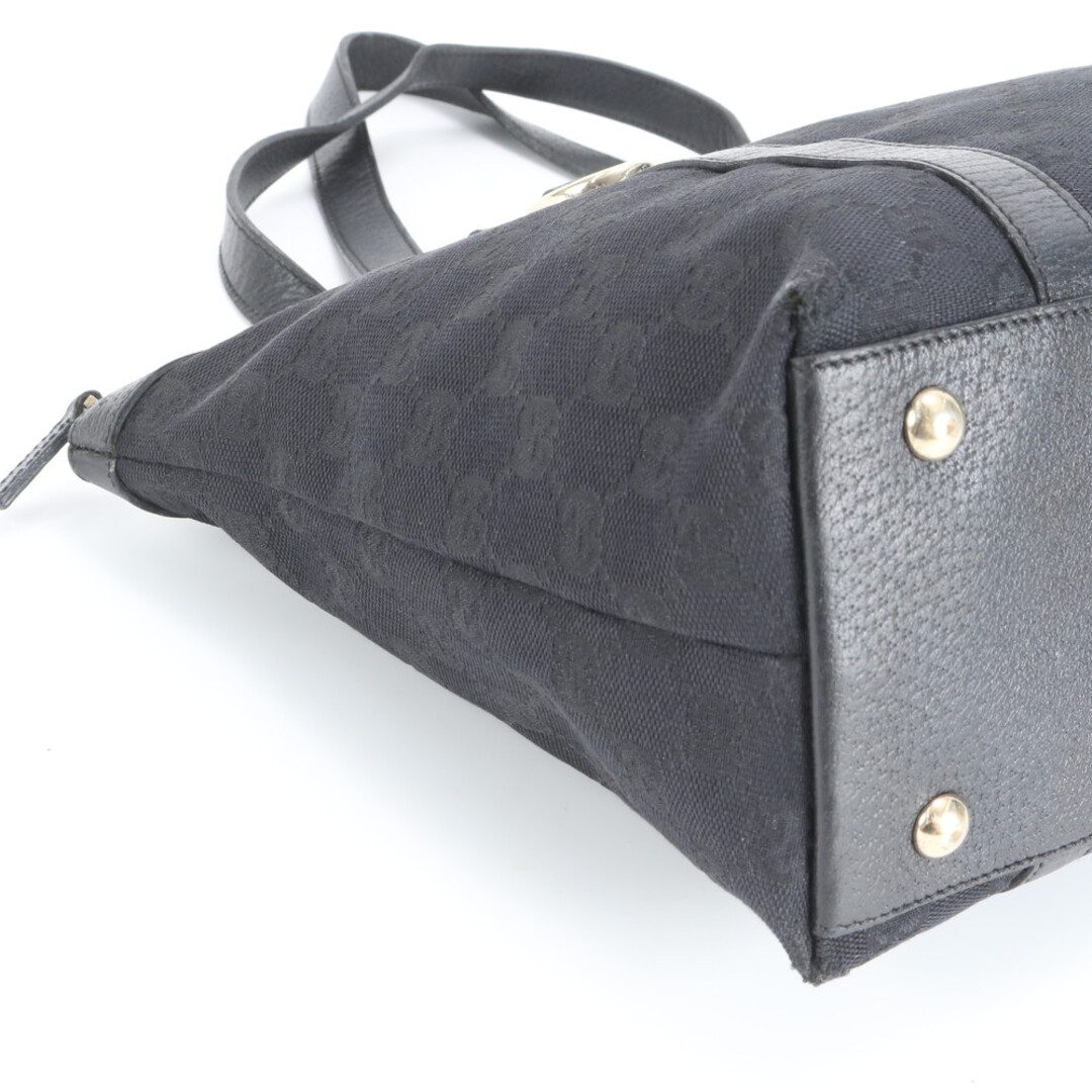 GUCCI - 美品 グッチ GGキャンバス アビー 141470 レザー トート