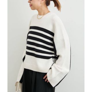 randy 2wayプレイドニットトップス チェックニット タートルネック