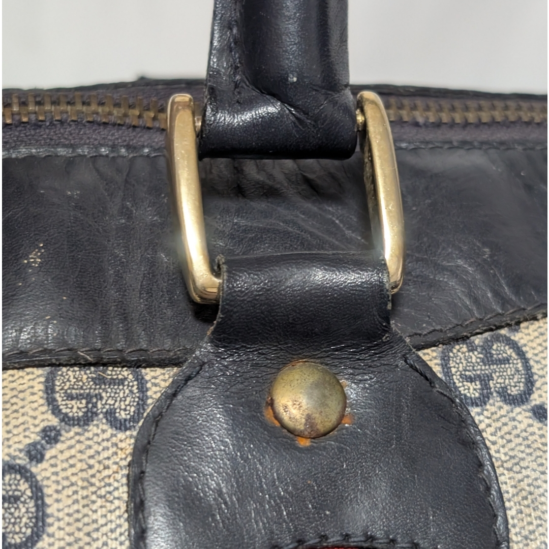 GUCCI - グッチ GGスプリーム シェリーライン ネイビー ボストンバッグ