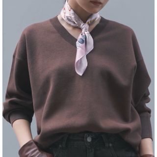 randy 2wayプレイドニットトップス チェックニット タートルネック