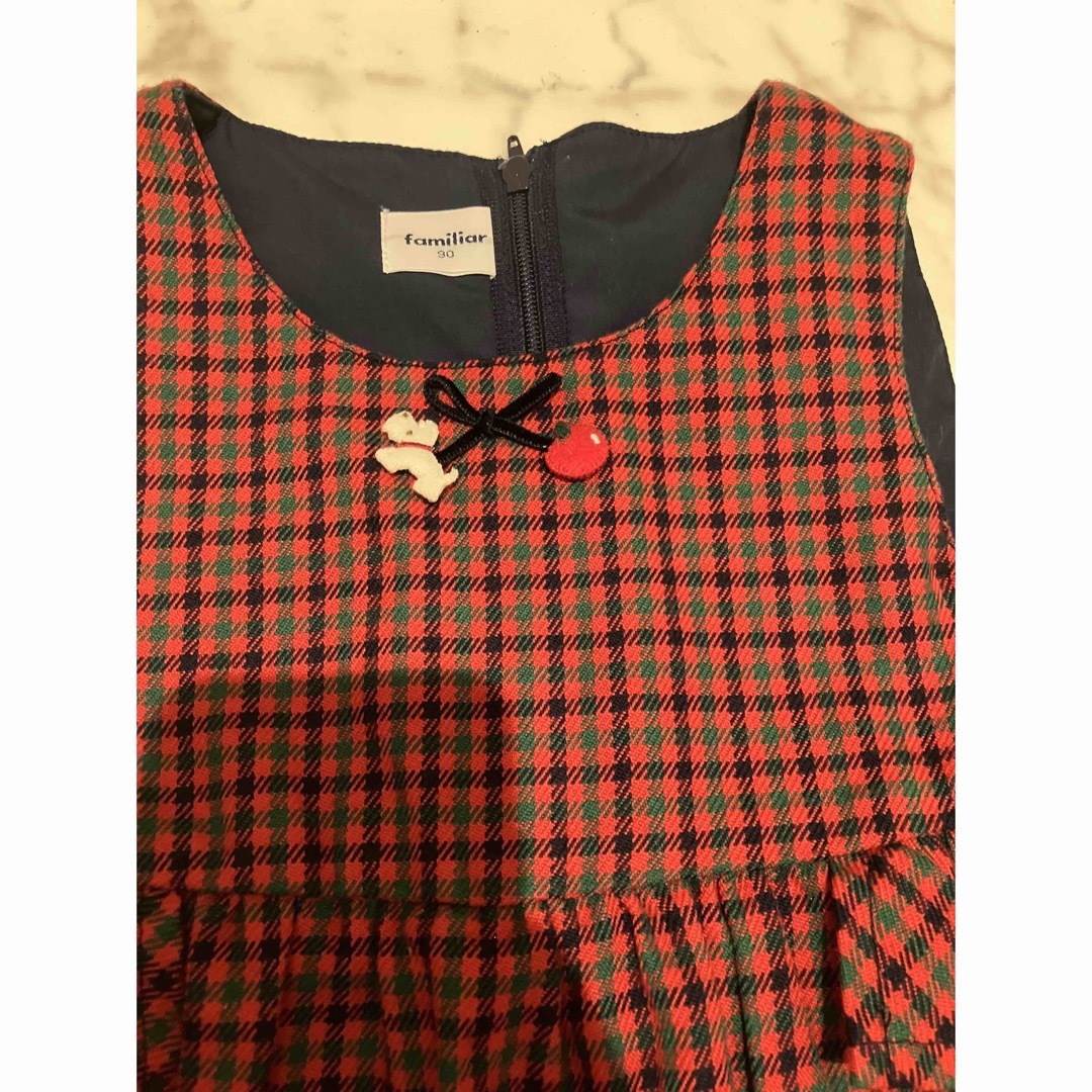 familiar - ファミリア ワンピース ジャンパースカート 90の通販 by