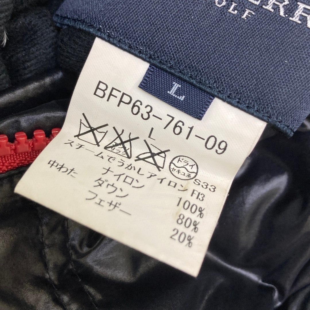サイズ：L BURBERRY GOLF バーバリーゴルフ リバーシブル ダウンジップ