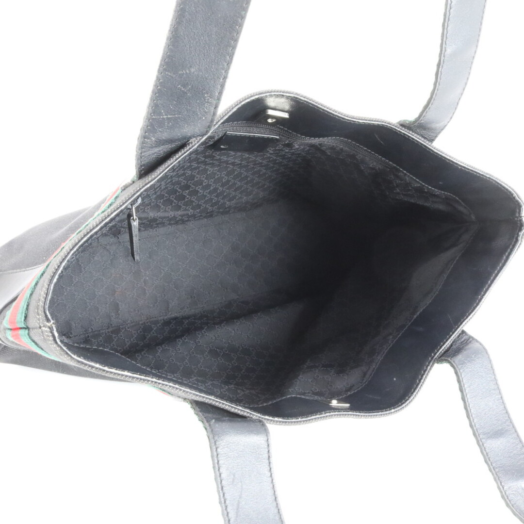 GUCCI - 美品 グッチ シェリー ライン 73983 レザー キャンバス トート