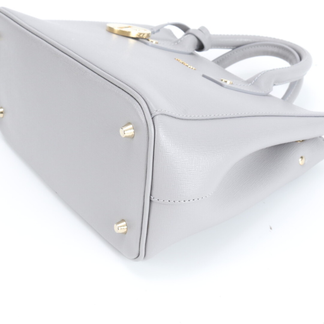 FURLA - 美品 フルラ リンダ レザー ハンドバッグ トート 本革 グレー