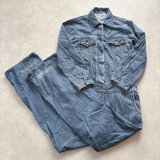 EVISU - EVISU エヴィス ダブルニーデニムオーバーオール インディゴ
