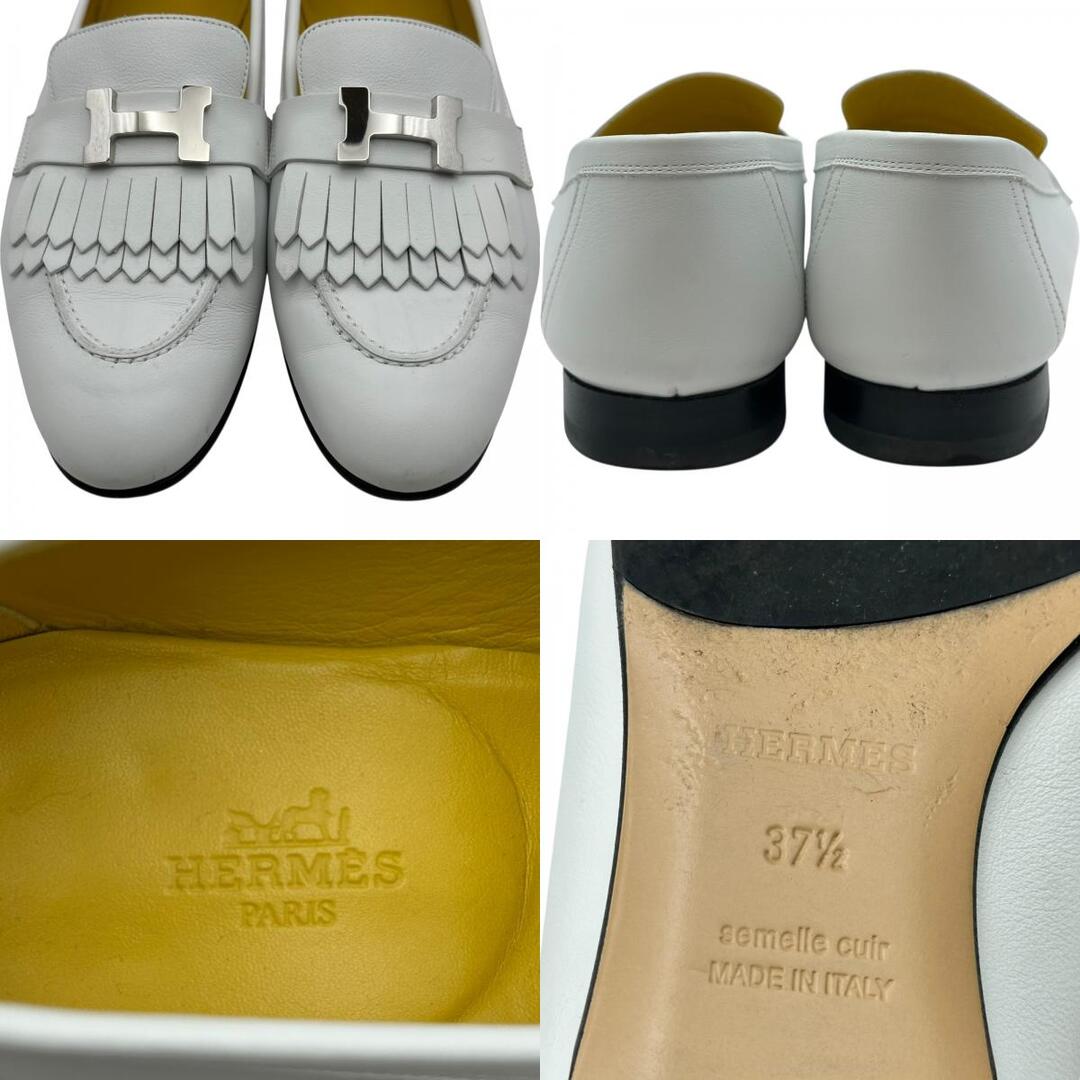 HERMES - エルメス HERMES ロワイヤル モカシンローファー ホワイト