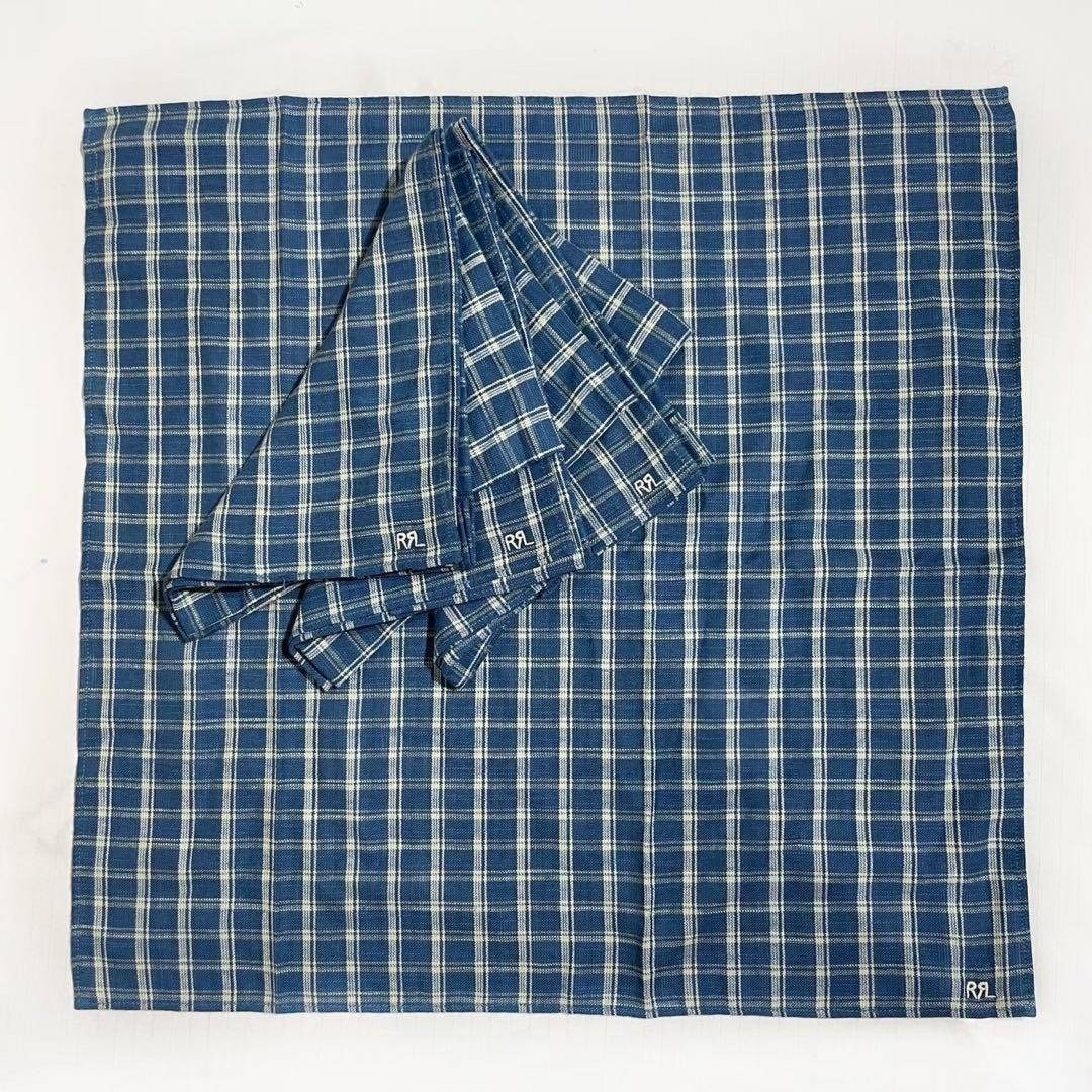 RRL - 【未使用】RRL チェックド ナプキン セット ウィズ レザー
