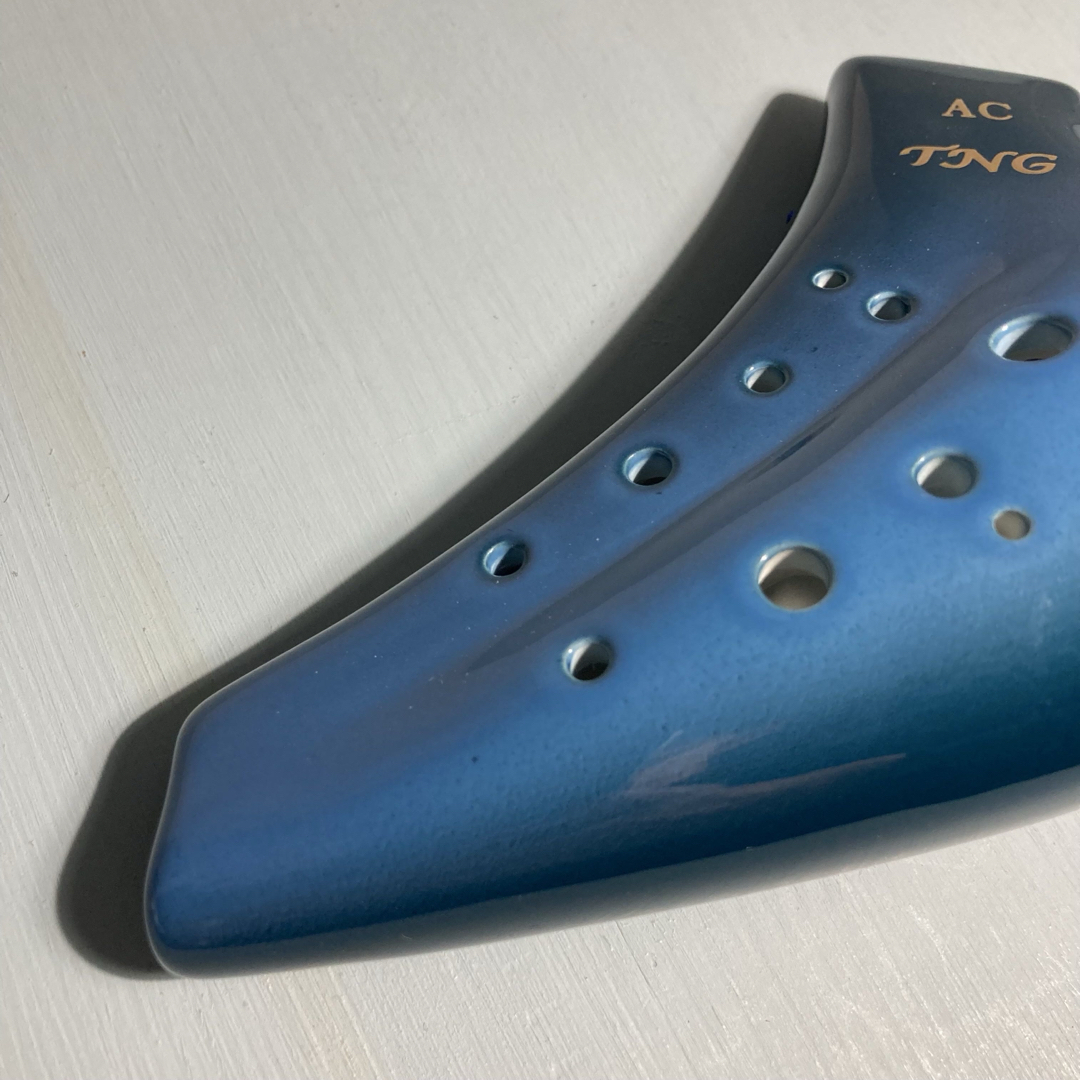 新品未使用】TNGオカリナ ダブル アルト C管 グラデーションブルー 青