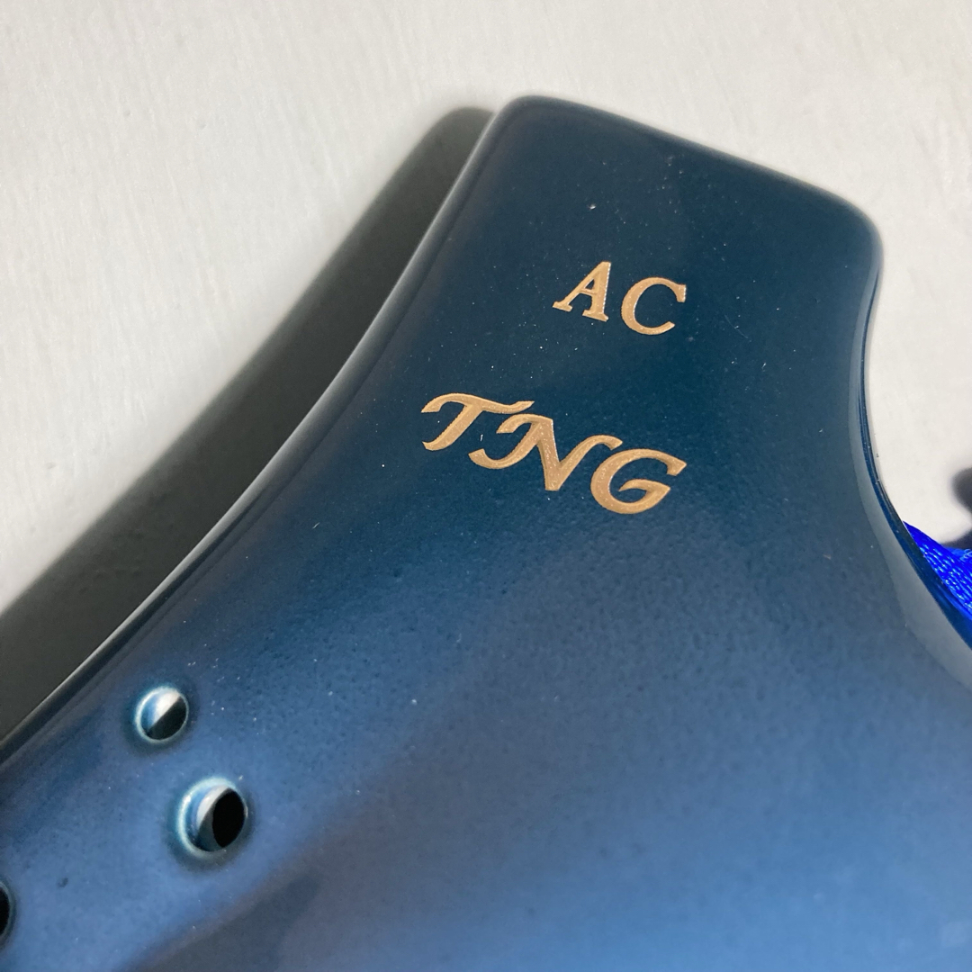 新品未使用】TNGオカリナ ダブル アルト C管 グラデーションブルー 青