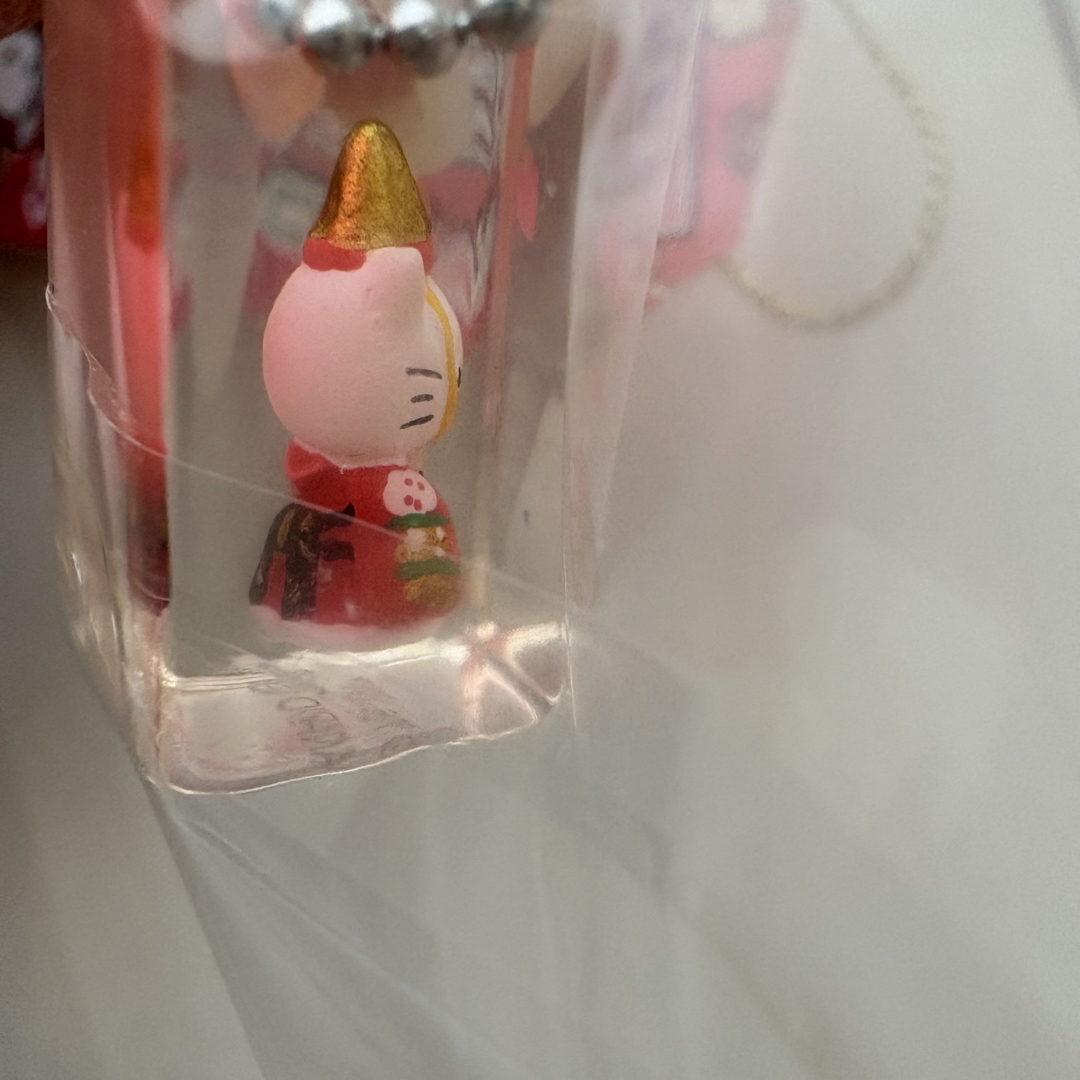 ハローキティ ご当地 歌舞伎 揚巻 クリアキューブ 根付け ストラップ