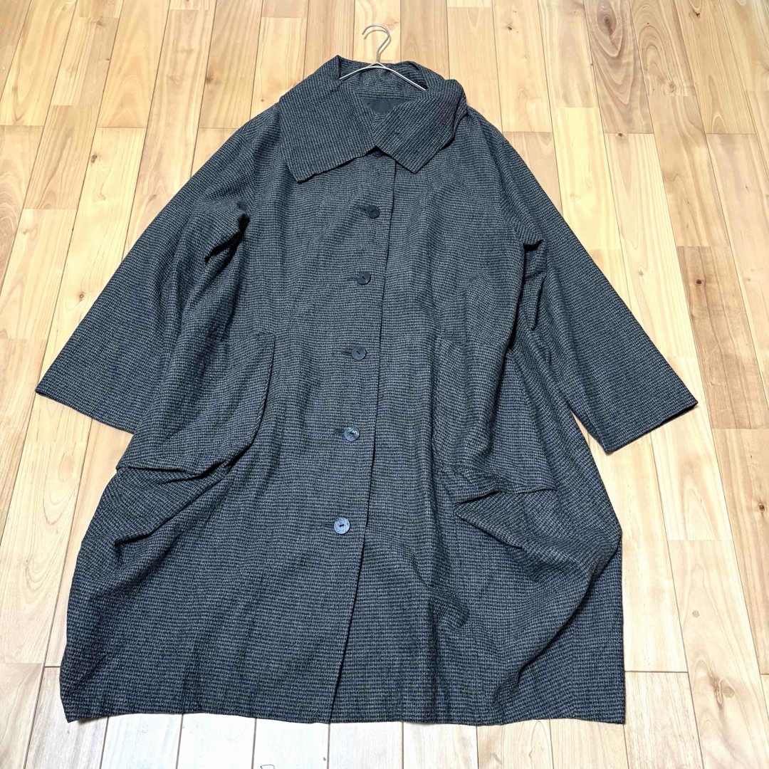 Sensounico - 美品！慈雨 ジウ ビッグカラー コート 40 変形