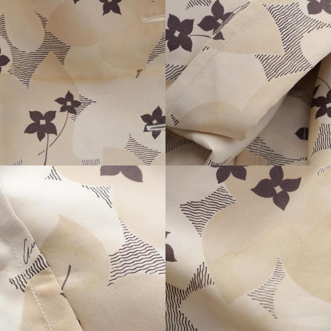 GUCCI - グッチ シルク 花柄 フラワー 長袖 ブラウス シャツ ベージュ