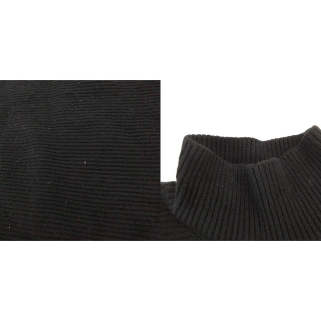 Drawer - ドゥロワー Drawer 畦編み ハイネック ニット カシミヤ混 黒